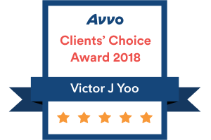 Avvo Clients Choice Award 2018 - Victor J Yoo